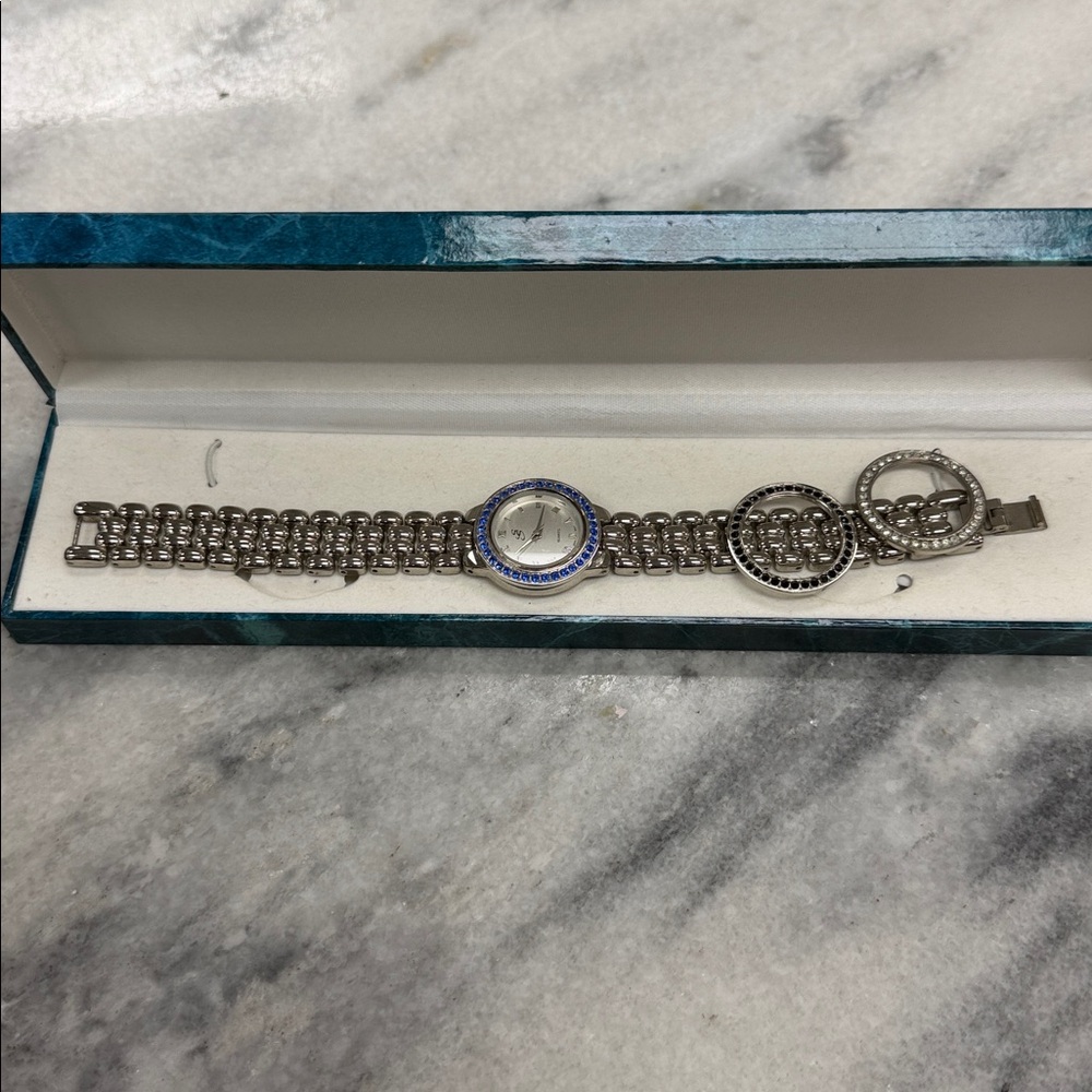 Suzanne Somers Silver Reversible Women's Watch NWT